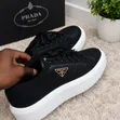 Prada Premium Black Platform Sneakers - 2