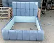 4.5ft x 6ft Tufted Bed Frame - Dark Ash Velvet - 1
