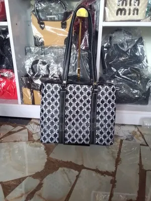 Office Tote Bag - White and Black