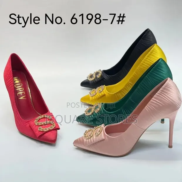 Silky Washable Fabric Stiletto Shoes, Sizes 37-42 - 1