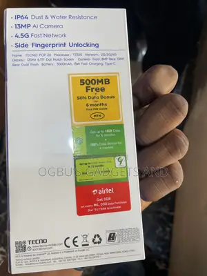 Sabon Tecno Pop 20 64GB Grey