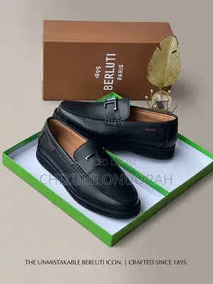 Berluti Textured Leather Designer Dress Loafers