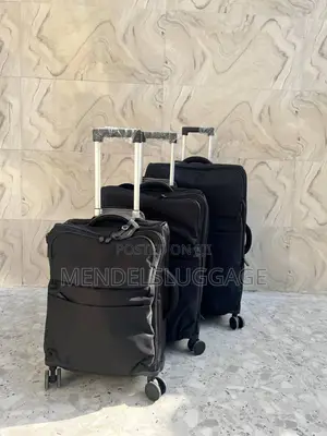 Durable Black Softshell Spinner Luggage - Expandable
