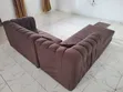 Sofa Mai Launi Brown Mai Girman Girma Tare Da Kujeru 2 - 3