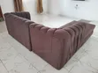 Sofa Mai Launi Brown Mai Girman Girma Tare Da Kujeru 2 - 4