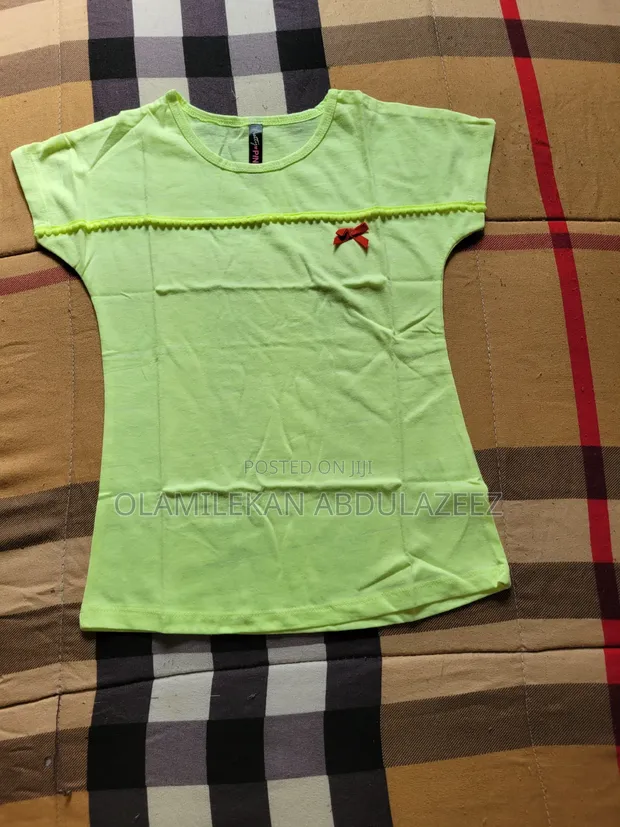 PINK Girls' Neon Lime Green Short-Sleeve Top - 1