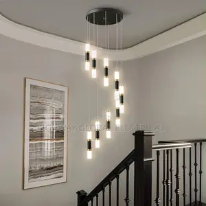 Stair Suspended Chandelier Light - 9 Drops