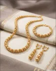 Sunbelle Stainless Steel Necklace - Gold Ball Design - 1
