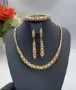 Sunbelle Stainless Steel Necklace - Gold Ball Design - 2