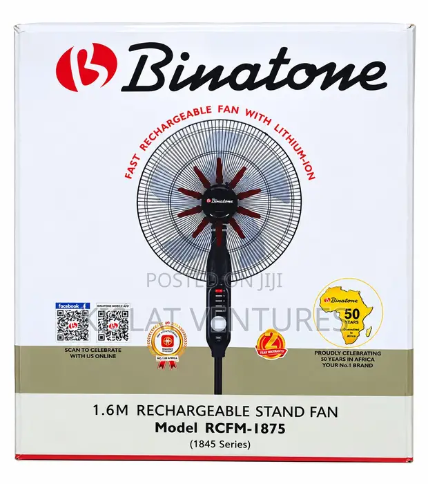 Binatone Rechargeable Fan RCFM-1875 - 1