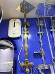 PUR Square Gold Standing Shower - 1
