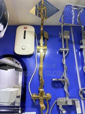 PUR Square Gold Standing Shower