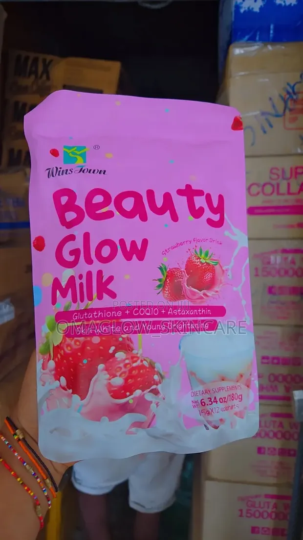 Wins Town Beauty Milk - Strawberry Flavor - 1