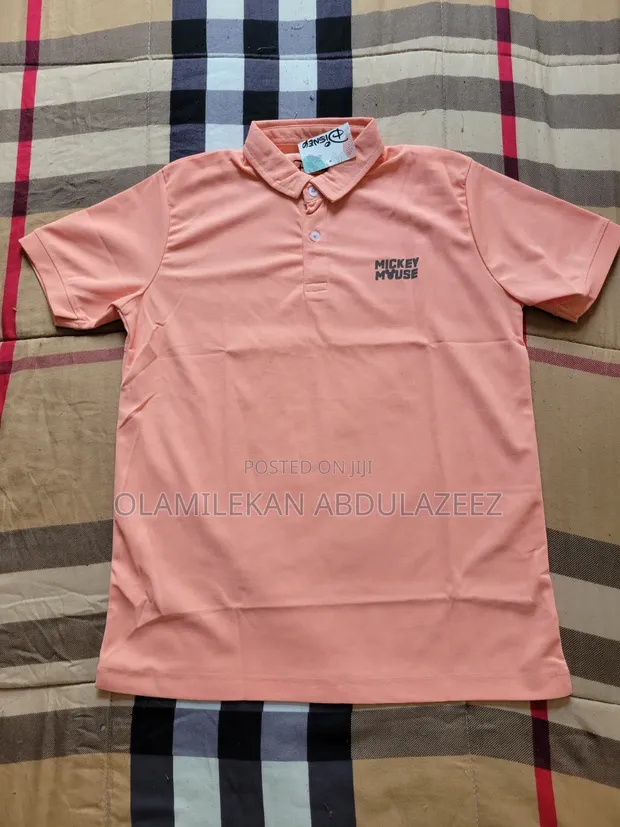 Disney Mickey Mouse Men's Polo Shirt - Peach - 1