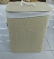 Foldable Bamboo Laundry Basket with Lid (60L) - 4