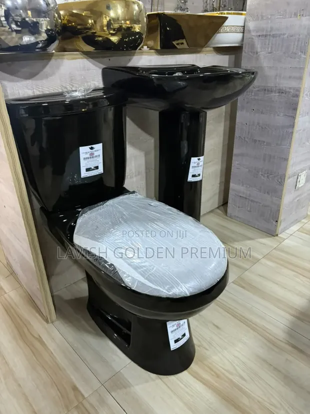 Mini Set Black Toilet Seat - 1