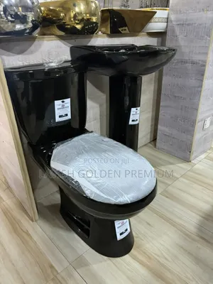 Mini Set Black Toilet Seat