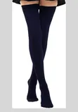 3 Pairs Unisex Cotton Knee-Length School Socks - Black - 2