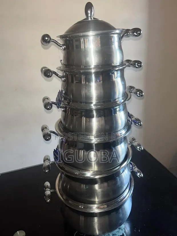 Vichelena 12-Piece Stainless Steel Cookware Pot Set (Brand New) - 1