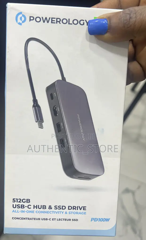 Powerology 512GB USB-C Hub SSD Drive - 1