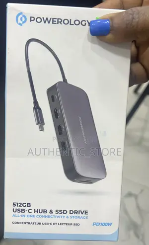 Powerology 512GB USB-C Hub SSD Drive