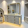 Imported High Gloss King Size Bed Frame with Wardrobe & Dressing Table - 2