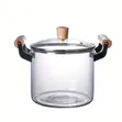 Heat Resistant Borosilicate Glass Pot with Lid (4.5L) - 1