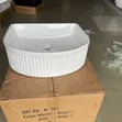 White Ceramic Arch Basin - 15.7" Round Vessel Sink - 2