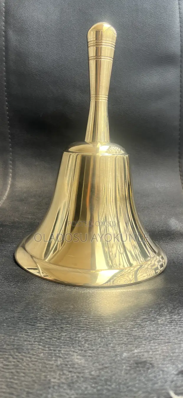 Melange Home Polished Gold Church Bell - 1