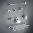 Silver Toilet Accessories Set - 8 Pieces - 1