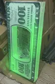 100 Dollar Banknote LED Bottle Presenter Rechargeable Glorifier Light - 1