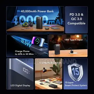 Oraimo 40,000mAh Power Bank - 22.5W Fast Charging