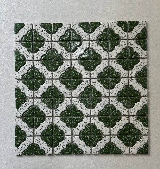 Green Butterfly Design Mosaic Tiles - 1