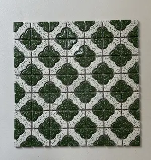 Green Butterfly Design Mosaic Tiles