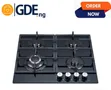 Polystar 4 Burner Gas Hob - 8mm Thick Glass - 2