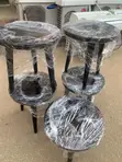 Brand New Black Round Side Stool - 1