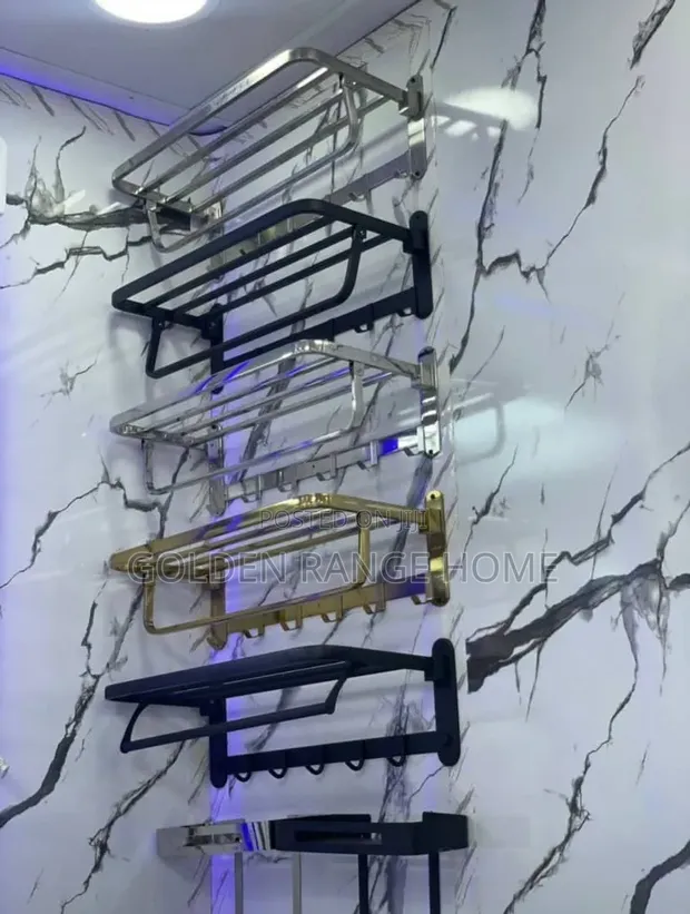 Home Interiors Aluminum Wall Mount Towel Rail - 1