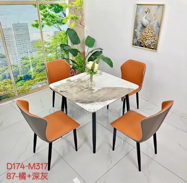 Home Interiors Simple Ceramic Dining Table Set (4-Seater) - 1
