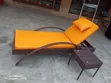 Outdoor Swimming Pool Chair with Stool - 2
