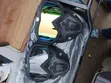 Black Motorcycle Riding Goggles with Face Mask - 1