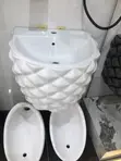 Brand New Round Wall Hung Ceramic Wash Basin - 1
