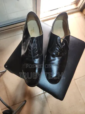 Basile Men's Black Leather Brogue Formal Shoes UK 10.5