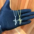 Stylish Stainless Steel Chain with Cross Pendant - 1