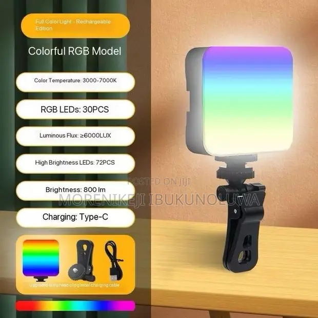 Mini Rechargeable Influencer RGB Cube Light - 1