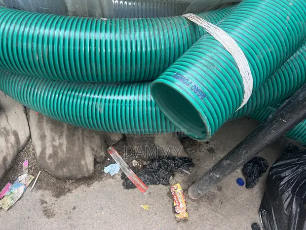 6-Inch Green PVC Flexible Suction Hose - 1
