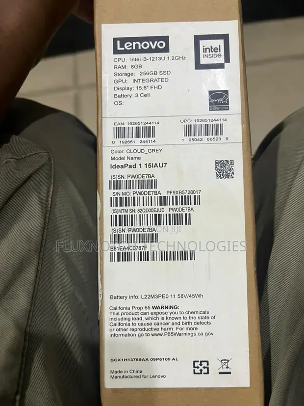 New Lenovo IdeaPad 1 Laptop: Intel Core i3, 8GB RAM, 256GB SSD - 1