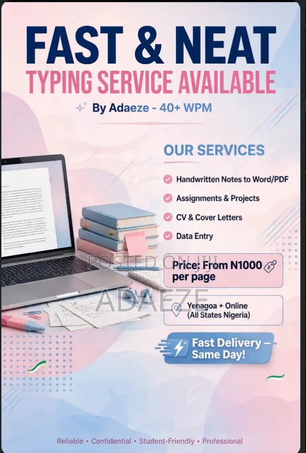 Handwritten Notes to Word/PDF Typing Service - 1