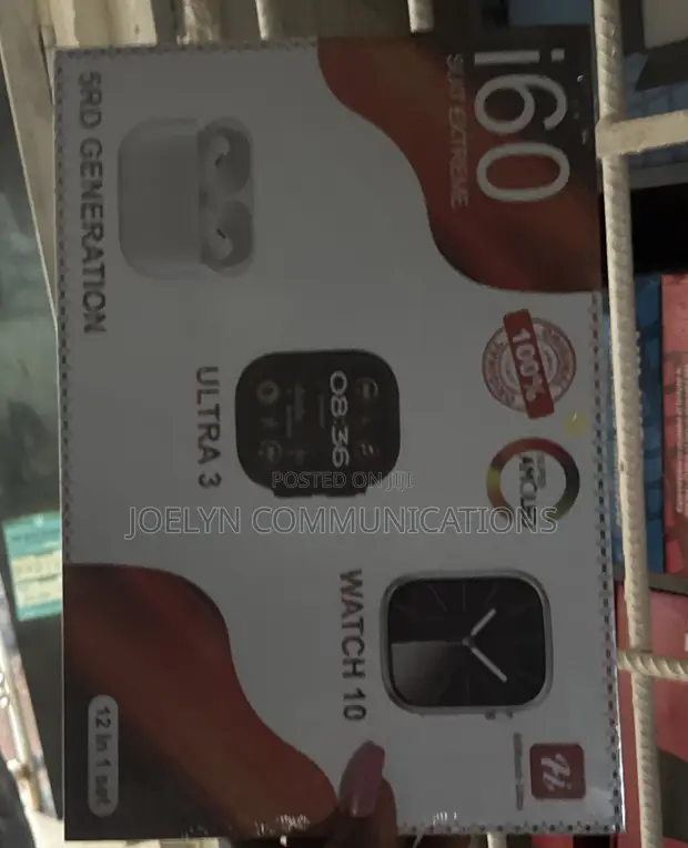 I60 Smart Watch with 7 Straps and EarPods - 1
