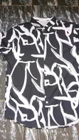 Black & White Printed Short Sleeve Shirt - 1