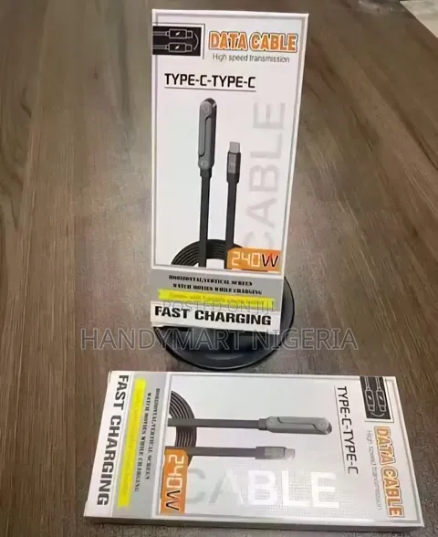 240W Type-C to Type-C Fast Charging Cable with Phone Stand - 1